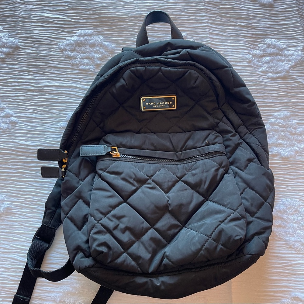 Marc Jacobs Quilted Black Mini Nylon Backpack